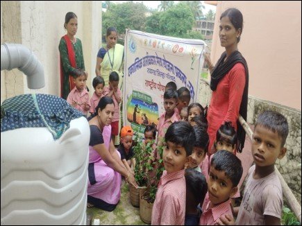 ग्रामपंचायत नविन शेवा अंतर्गत अंगणवाडी मधील उपक्रम